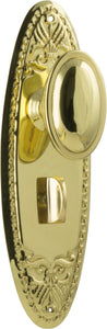Door Knob Fitzroy Privacy Pair Polished Brass H205xW63xP60mm