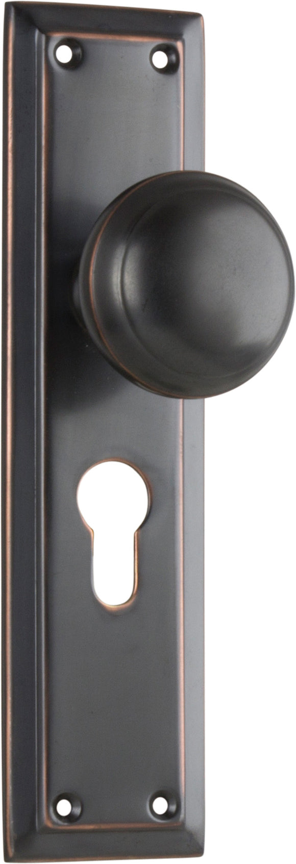 Door Knob Richmond Euro Pair Antique Copper H200xW50xP62mm