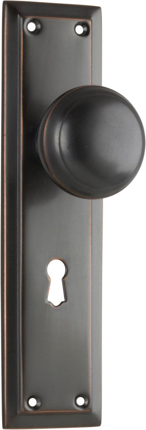 Door Knob Richmond Lock Pair Antique Copper H200xW50xP62mm