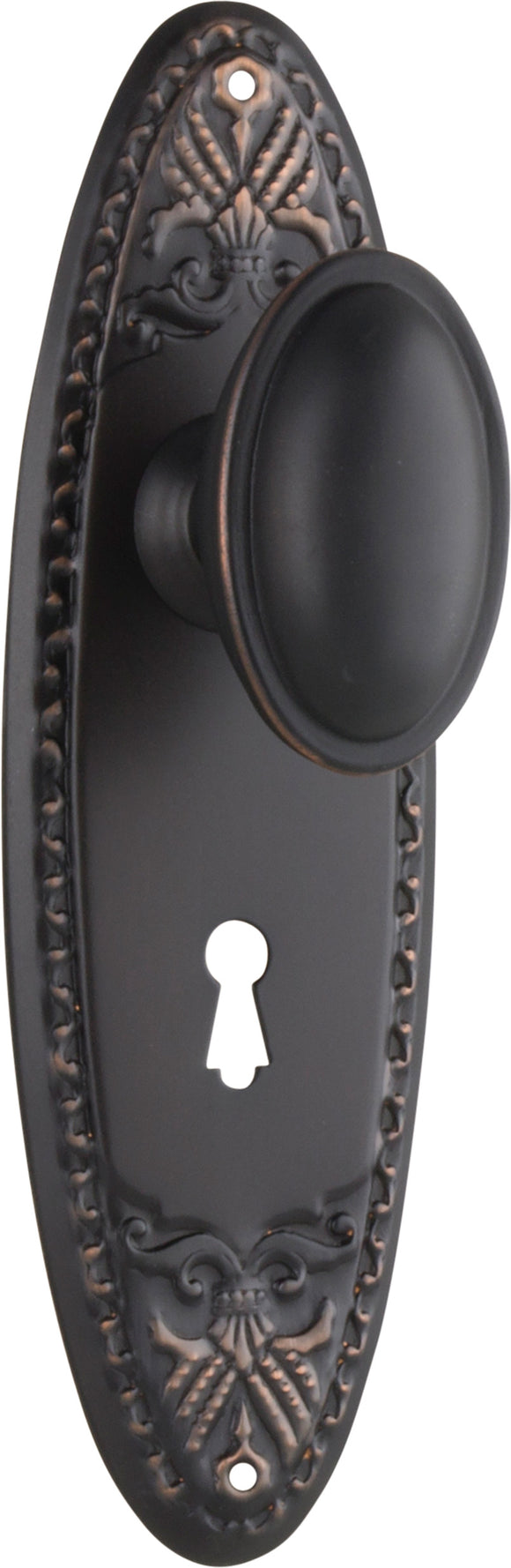 Door Knob Fitzroy Lock Pair Antique Copper H205xW63xP60mm