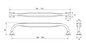 Kethy Zamak D Handle Square Section Beveled Corners C to C Iron Effect Finish Available In 2 Sizes : 128mm ,160mm