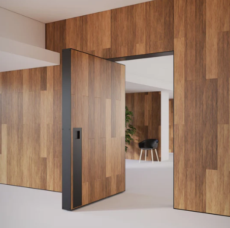 JNF IN.05.214 Hydraulic Pivot set Heavy Duty for Wooden Doors Finish : Stainless Steel