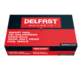 Delfast SmartNail Ring HD Galvanised Coil Nails Available in 5 sizes 27 x 2.5mm,40 x 2.8mm,50 x 2.8mm,60 x 2.8mm,65 x 2.8mm  Box 3000.