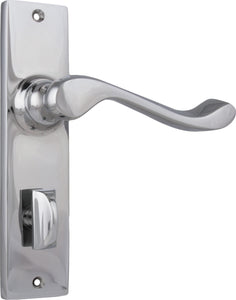 Door Lever Fremantle Privacy Pair Chrome Plated H150xW35xP50mm