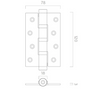 JNF Double Action Spring With Hinge 3 Ball ( 78 x 120 x 3mm ) & 5 Ball ( 72 x 180 x 3mm ) Bearings  Finish : Stainless Steel