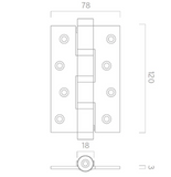 JNF Double Action Spring With Hinge 3 Ball ( 78 x 120 x 3mm ) & 5 Ball ( 72 x 180 x 3mm ) Bearings  Finish : Stainless Steel