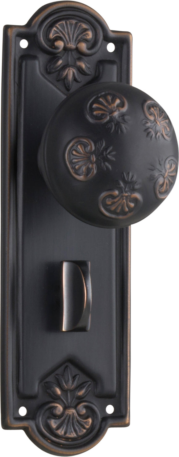 Door Knob Nouveau Privacy Pair Antique Copper H188xW58xP60mm