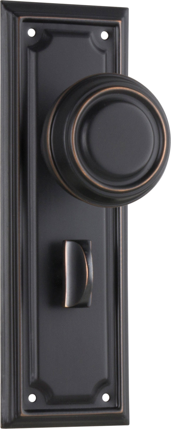 Door Knob Edwardian Privacy Pair Antique Copper H185xW60xP57mm