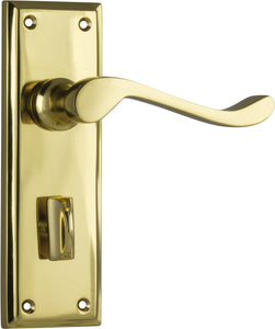 Door Lever Camden Privacy Pair Polished Brass H152xW50xP60mm