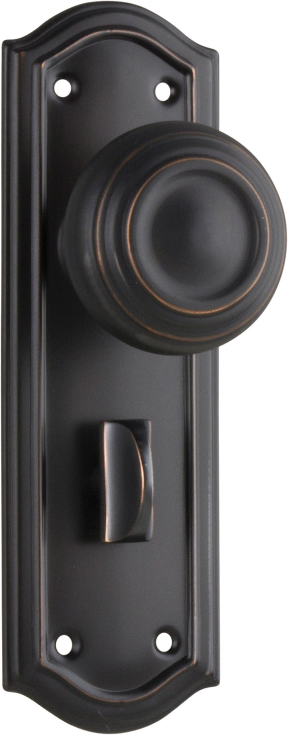 Door Knob Kensington Privacy Pair Antique Copper H175xP57xW58mm