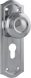 Door Knob Kensington Euro Pair Chrome Plated H175xP57xW58mm