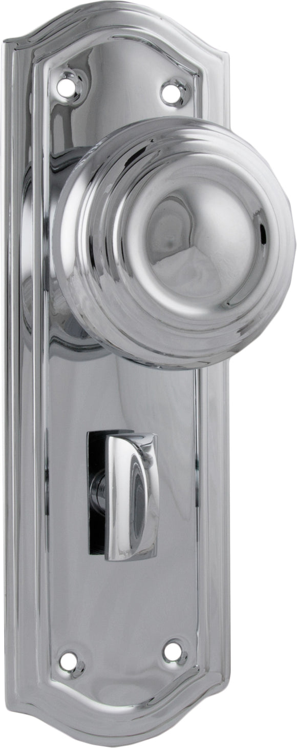 Door Knob Kensington Privacy Pair Chrome Plated H175xP57xW58mm