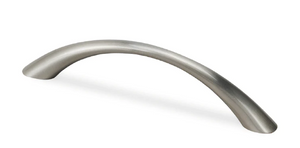 ELITE SLIM BOW HANDLE HOLE CENTRE 128MM HOLE ( LENGTH: 145mm x HEIGHT : 23mm x WIDTH : 10mm ) - BRUSHED NICKEL & MATT CHROME PLATED