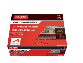 Delfast Galvanised Bracket Nail + QL Fuel Pack 45 x 3.15mm BOX 2000.