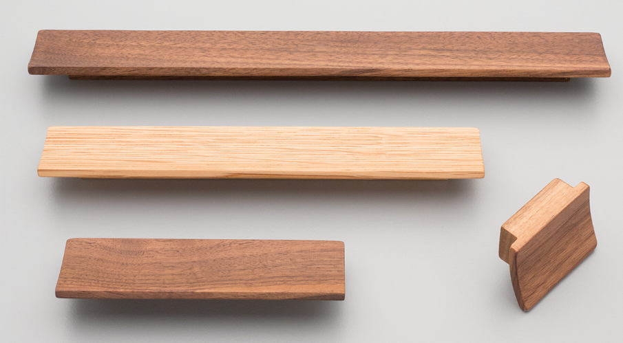Kethy Tofu Handle 32mm C to C, O/A 56mm Available In 3 Colours : Black Stain ,Oak ,Walnut