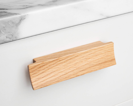 Kethy Tofu Handle 32mm C to C, O/A 56mm Available In 3 Colours : Black Stain ,Oak ,Walnut