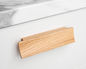 Kethy Tofu Handle 32mm C to C, O/A 56mm Available In 3 Colours : Black Stain ,Oak ,Walnut