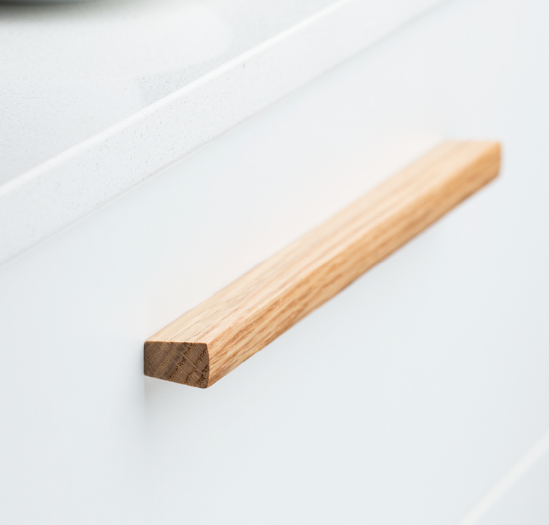 Kethy Trim Timber Flat Bar Handle Oak Available In 3 Sizes : 128mm ,160mm ,224mm