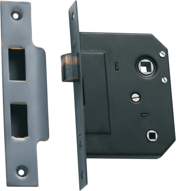 Mortice Lock Privacy Antique Copper CTC57mm Backset 57mm
