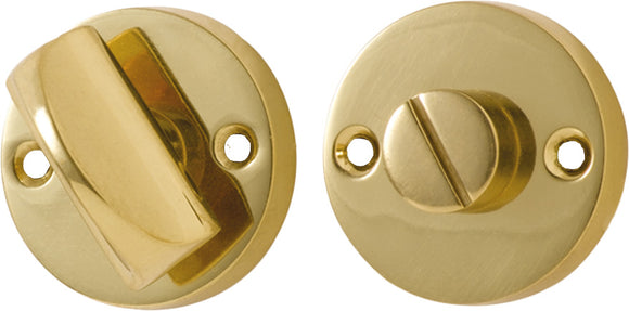 Privacy Turn Round Polished Brass D35mm