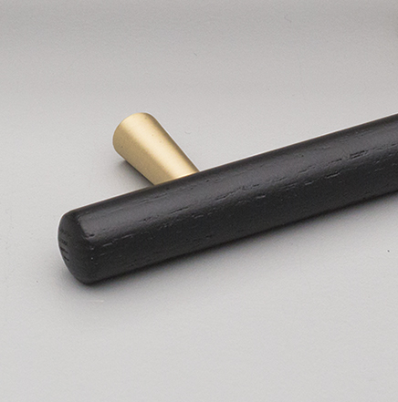 Kethy Tilla Handle 160mm C to C Feet Available In 4 Colours : Black Brass ,Black Copper ,Walnut Brass ,Walnut Copper