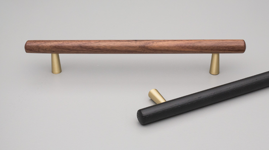 Kethy Tilla Handle 224mm C to C Feet Available In 4 Colours : Black Brass ,Black Copper ,Walnut Brass ,Walnut Copper