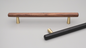 Kethy Tilla Handle 224mm C to C Feet Available In 4 Colours : Black Brass ,Black Copper ,Walnut Brass ,Walnut Copper