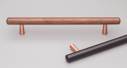 Kethy Tilla Handle 160mm C to C Feet Available In 4 Colours : Black Brass ,Black Copper ,Walnut Brass ,Walnut Copper