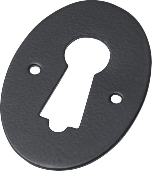 Escutcheon Pressed Matt Black H44xW30mm