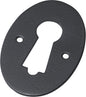 Escutcheon Pressed Matt Black H44xW30mm