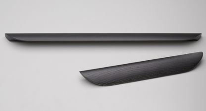 Kethy Archive Slant Handle Curved 320mm C to C Available In 4 Colours : Black Stain ,Oak ,Oak Unfinished ,Walnut