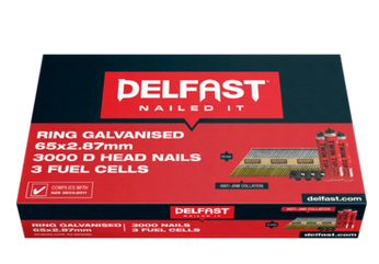 Delfast Ring Galvanised D-Head Nails + QL Fuel Pack Available in 2 sizes 65 x 2.87mm,75 x 3.06mm Box 1000.