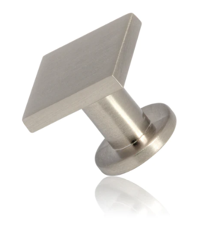 Mardeco 1185 Cabinet Knob Overall Size 25mm x 25mm Finish Black ,Brushed Nickel & Satin Chrome