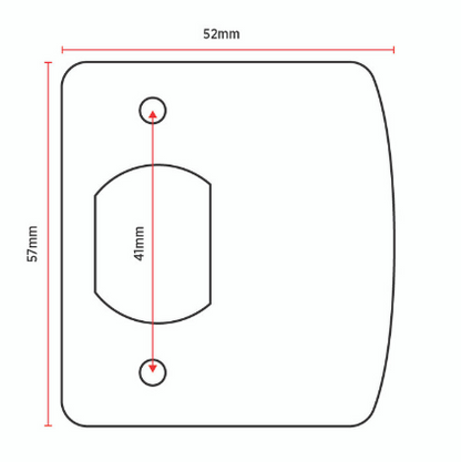 Sylvan Striker Plate Extended to Match Tubular Latches Stainless steel