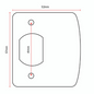 Sylvan Striker Plate Extended to Match Tubular Latches Stainless steel