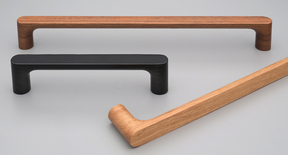 Kethy Pinta Timber D Handle 192mm C to C, O/A 208mm Available In 4 Colours : Walnut ,Black Stain ,Oak ,Oak Raw