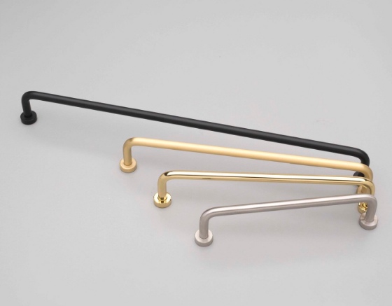 Kethy Lounge Rounded D Handle 192mm C to C Available In 4 Colours : Polished Brass Gloss ,Polished Brass Matt ,Black Paint Matt ,Satin Stainless Steel