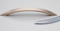 Kethy Melon Bow Handle Wide Section Pointed 128mm C to C Brushed Nickel & Satin Chrome