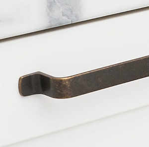 Kethy Rio Hampton Shaker Flat D Handle 128mm Curved Under C to C Available In 3 Colours : Antique Brown ,Black Paint Matt ,Rustic Grey