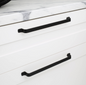 Kethy Rio Hampton Shaker Flat D Handle 128mm Curved Under C to C Available In 3 Colours : Antique Brown ,Black Paint Matt ,Rustic Grey