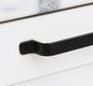 Kethy Rio Hampton Shaker Flat D Handle 128mm Curved Under C to C Available In 3 Colours : Antique Brown ,Black Paint Matt ,Rustic Grey