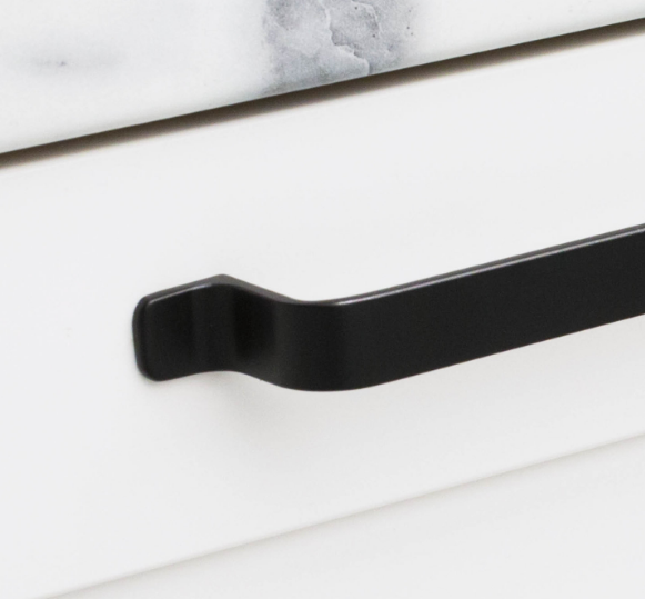 Kethy Rio Hampton Shaker Flat D Handle 256mm Curved Under C to C Available In 3 Colours : Antique Brown ,Black Paint Matt ,Rustic Grey