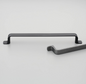 Kethy Rio Hampton Shaker Flat D Handle 256mm Curved Under C to C Available In 3 Colours : Antique Brown ,Black Paint Matt ,Rustic Grey