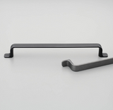 Kethy Rio Hampton Shaker Flat D Handle 256mm Curved Under C to C Available In 3 Colours : Antique Brown ,Black Paint Matt ,Rustic Grey
