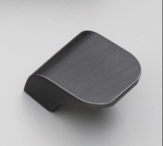 Kethy Clare Aluminium Pull 16mm Slant Handle Curved C to C Available In 4 Colours : Brushed Anthracite , Brushed Gold Finish ,Black Anodised Matt & Brushed ,Brushed Rose-Brass Finish
