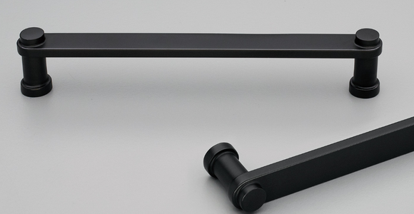 Kethy Pillar D Handle 160mm C to C Black Paint Matt#7