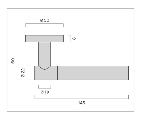 JNF IN.00.185 Lever Handle 'Loft Black With & With out Standard Rose RC08M Stainless Steel
