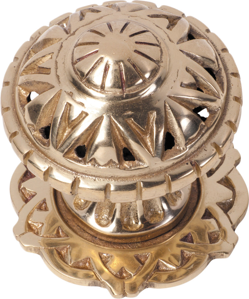 Centre Door Knob Filigree PB P86mm Backplate 85mm