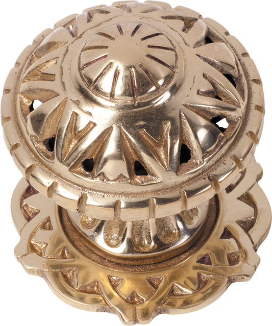 Centre Door Knob Filigree PB P86mm Backplate 85mm
