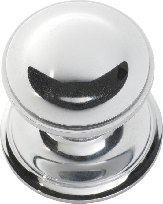 Centre Door Knob Round Chrome Plated P86mm Backplate 85mm
